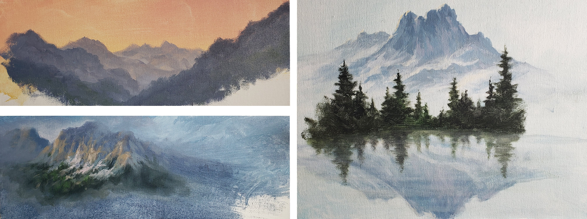 Acrylic mountains
