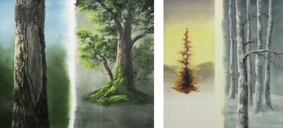 tree paintings in oils