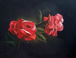 Floral Rose Painting in oil