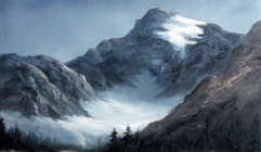 Mountain painting oil