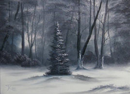 winter oil painting