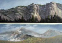 Kevin Hill painting mountain