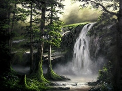 kevin hill painting waterfall