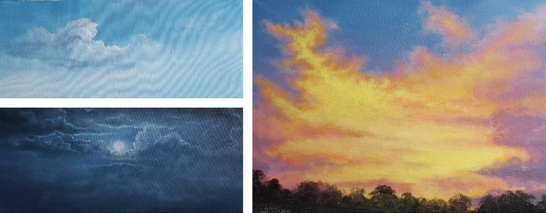 How to paint clouds with acrylics