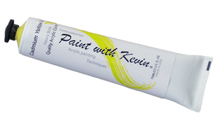 Cad yellow acrylic paint tube