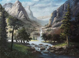 How to paint a mountain landscape