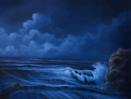 beginner oil painting seascape