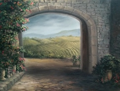 Italian Landscape painting in oils