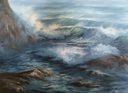 Seascape painting in oils
