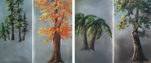 Kevin Hill oil painting trees