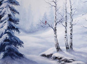 winter frost oil painting