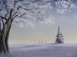 winter landscape painting trees