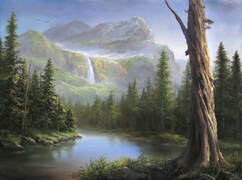 How to paint an evergreen tree