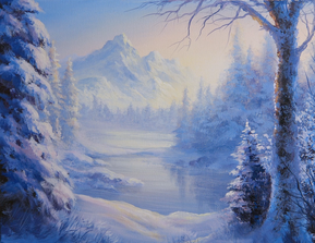 winter landscape acrylic painting