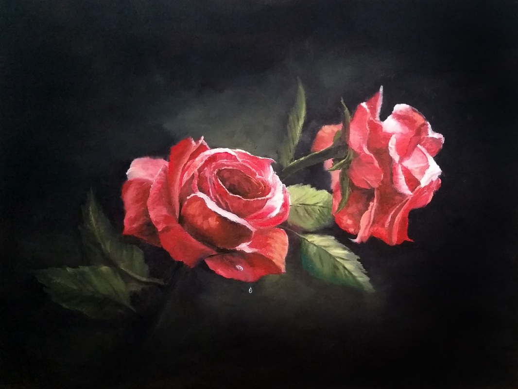 Painting of rose kevin hill