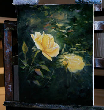 Rose painting oils 