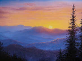 Smoky Mountain Sunset painting