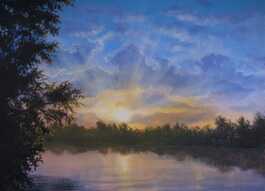 Sunset on the River Painting