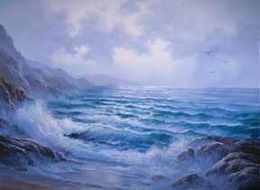 Stormy Coastline painting