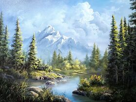 How to paint a classic mountain landscape