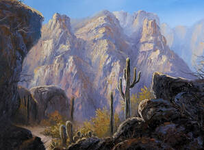 How to paint a desert oil painting